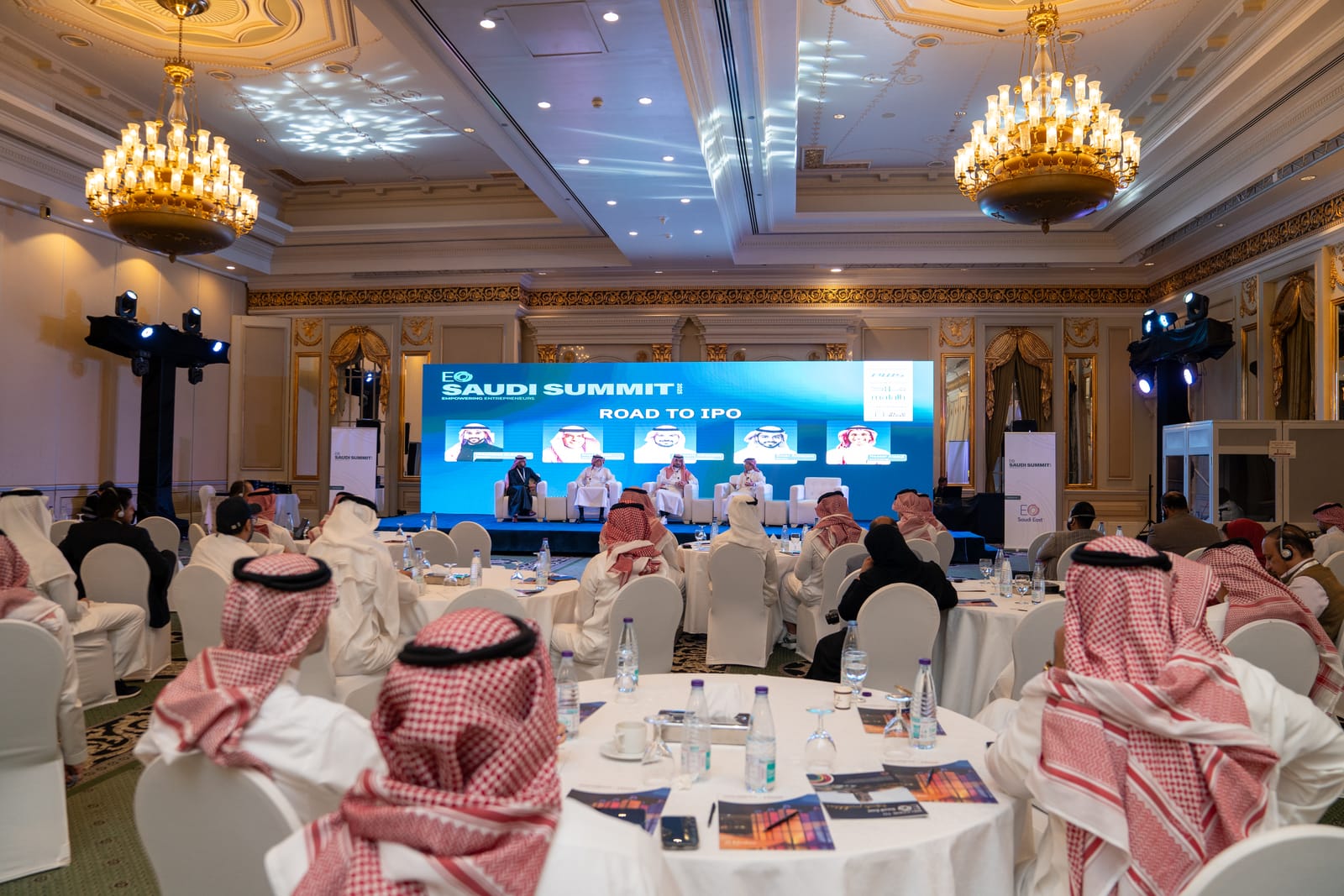 EO Saudi Summit stage with full audience — Road to IPO panel