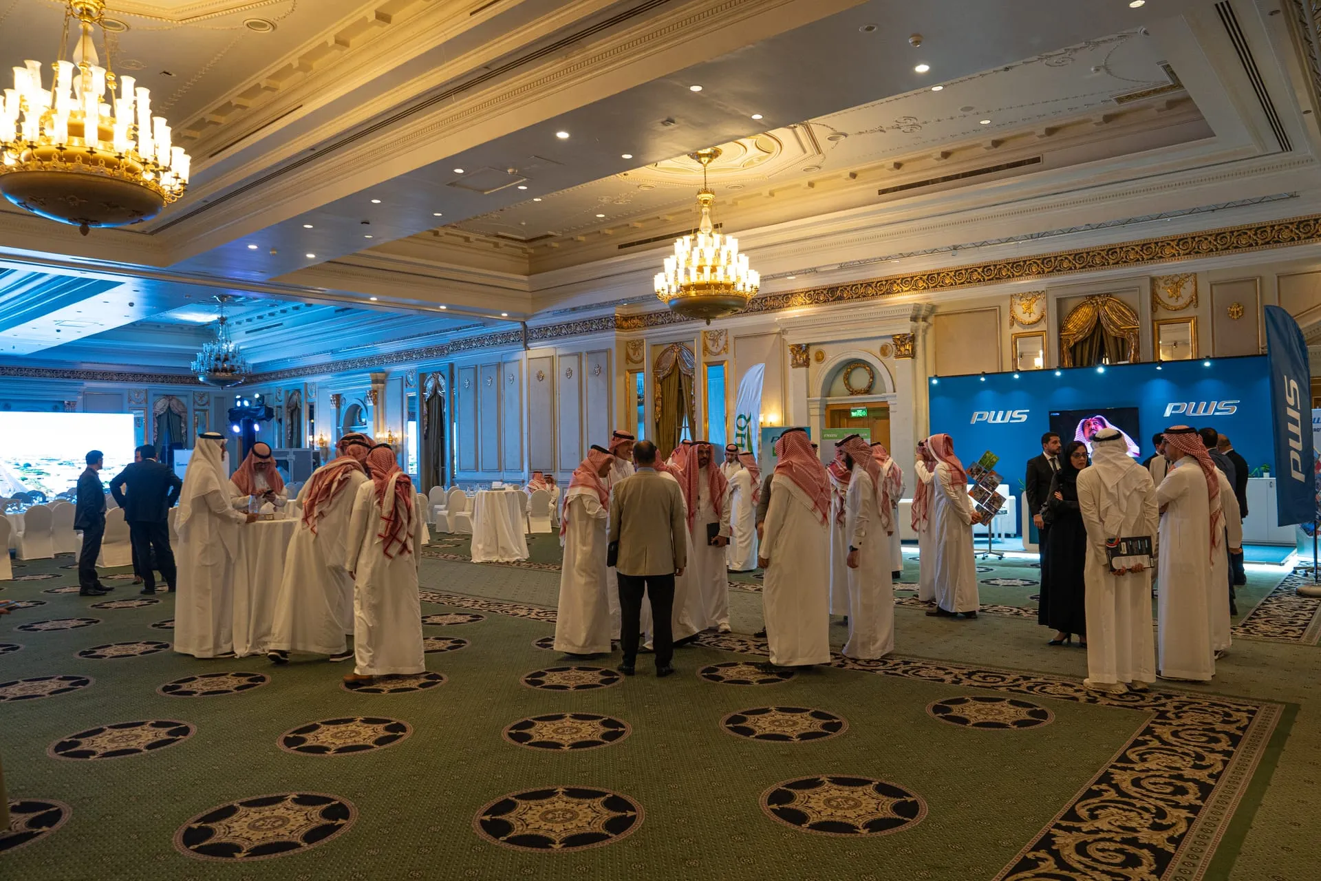 Attendees at a corporate conference in Saudi Arabia